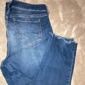 Torrid Premium Size 14 Raw Edge Boyfriend Crop Jean